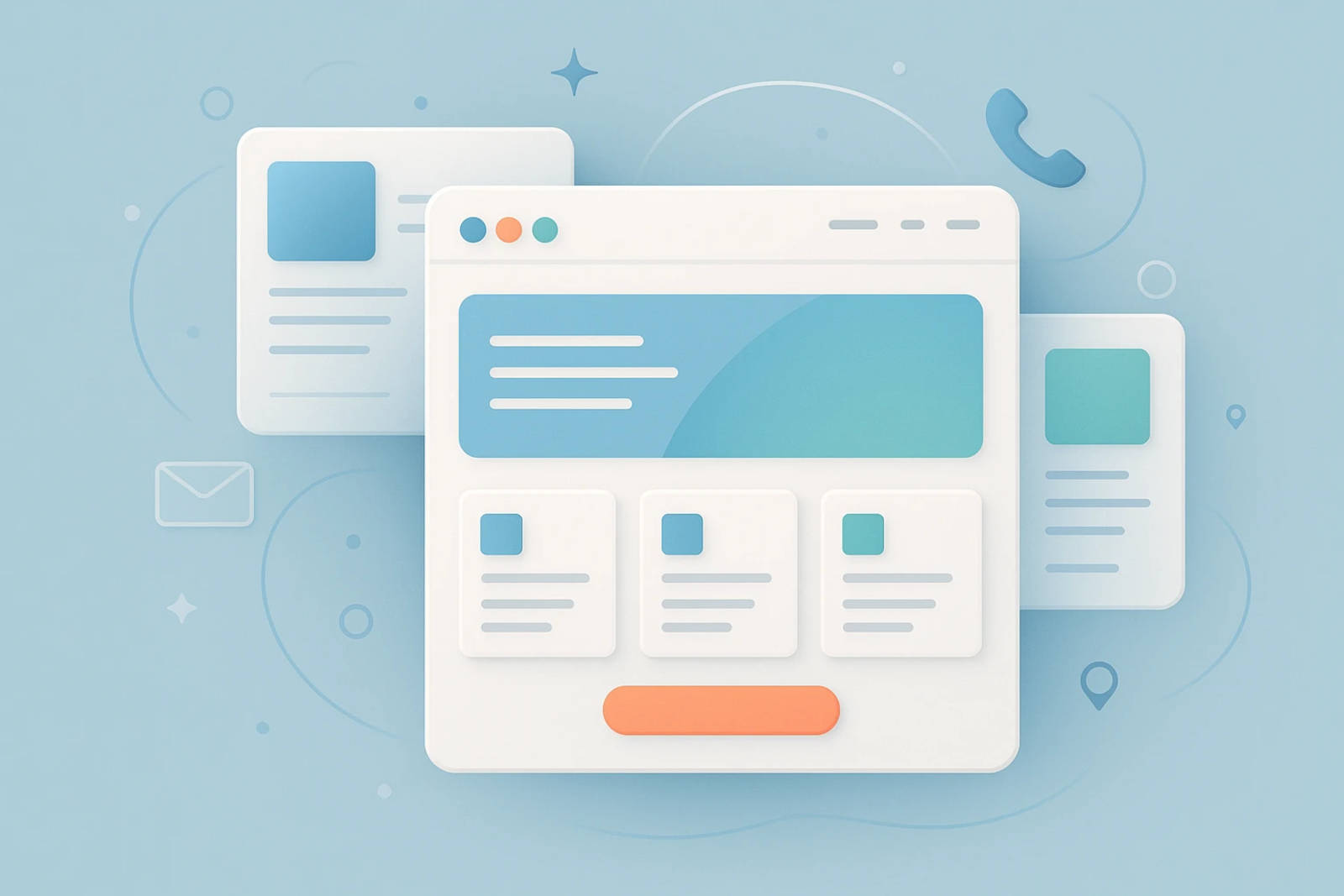 Illustrazione moderna di un sito web per NeroDigitale